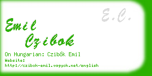 emil czibok business card