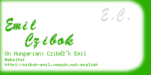 emil czibok business card